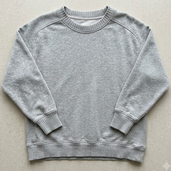 aerie Tops - Aerie Sweatshirt Womens Medium Gray Raglan Sleeve Ribbed Trim Oversized Pullover
